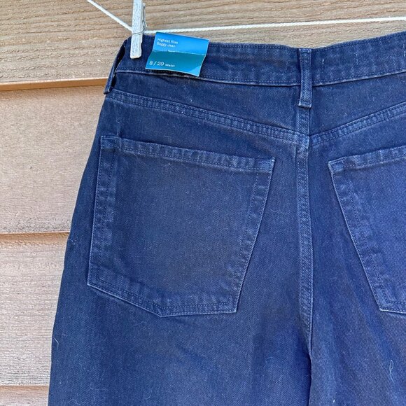 Wild Fable High-Rise Black Baggy Jeans With Distressed Knees Size 8/29 Cotton Bl - Picture 13 of 14